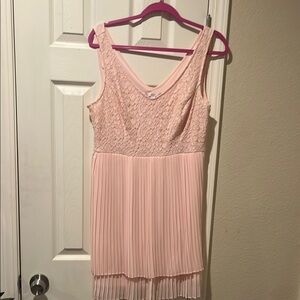 LC Lauren Conrad Pink Lace Maxi Dress